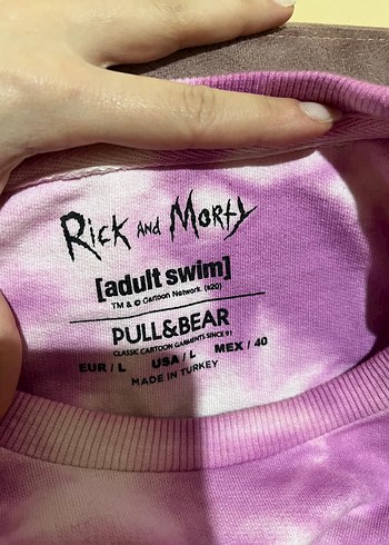 Mor Bağlama Desenli Uzun Kollu Sweatshirt - Görsel 3