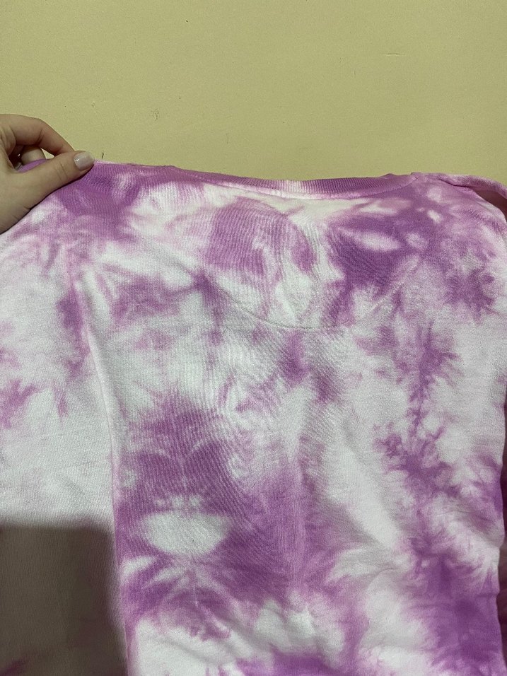 Mor Bağlama Desenli Uzun Kollu Sweatshirt - Görsel 2