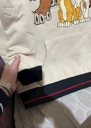 Beyaz Baskılı Rahat Kadın Sweatshirt - Görsel 4