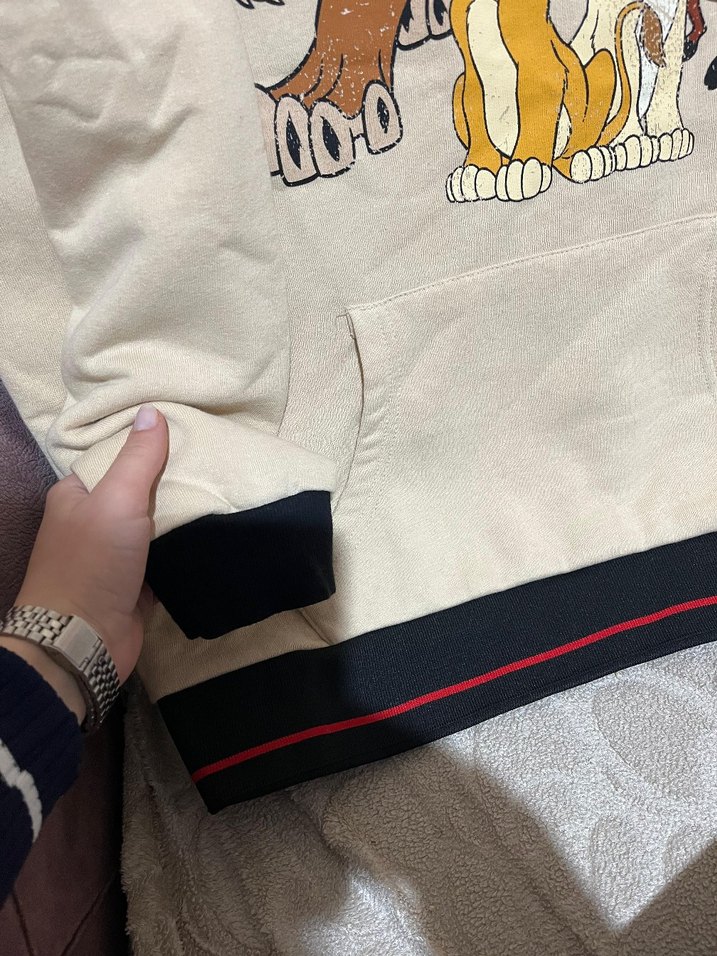 Beyaz Baskılı Rahat Kadın Sweatshirt - Görsel 4