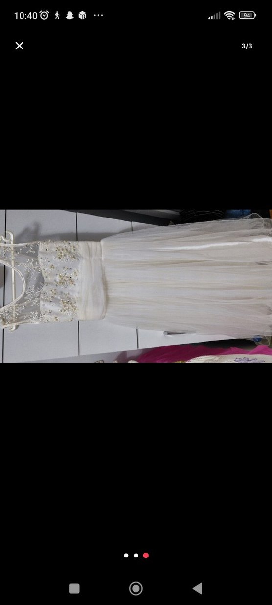 Vintage Bohem Gelinlik, Uzun, Beyaz, Kolsuz - Görsel 3