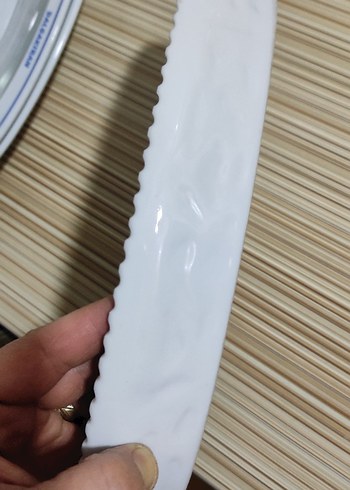 Beyaz Parlak Oval Tabak - Görsel 2