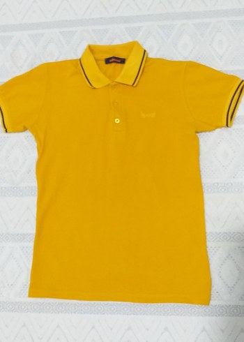 Sarı Kısa Kollu Polo Yaka Tişört