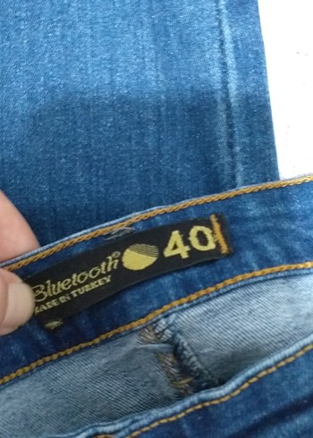 40 Beden mavi Renk Mavi Kadın Denim Normal Boy Jean