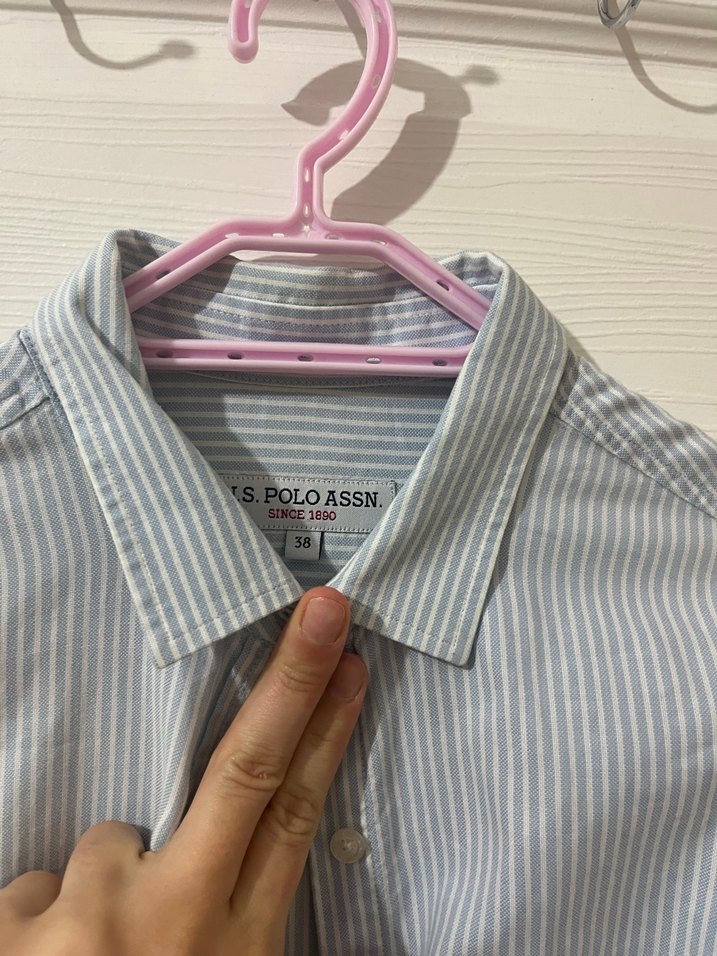 Düğmeli Gri Kadın Keten Gömlek - Görsel 2