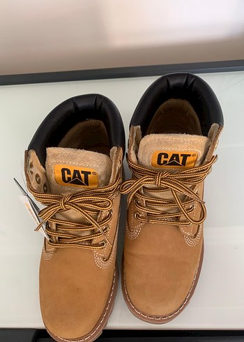 CAT TOSHI Kadın Süet Kahverengi Dolgu Topuk Bot - Görsel 4