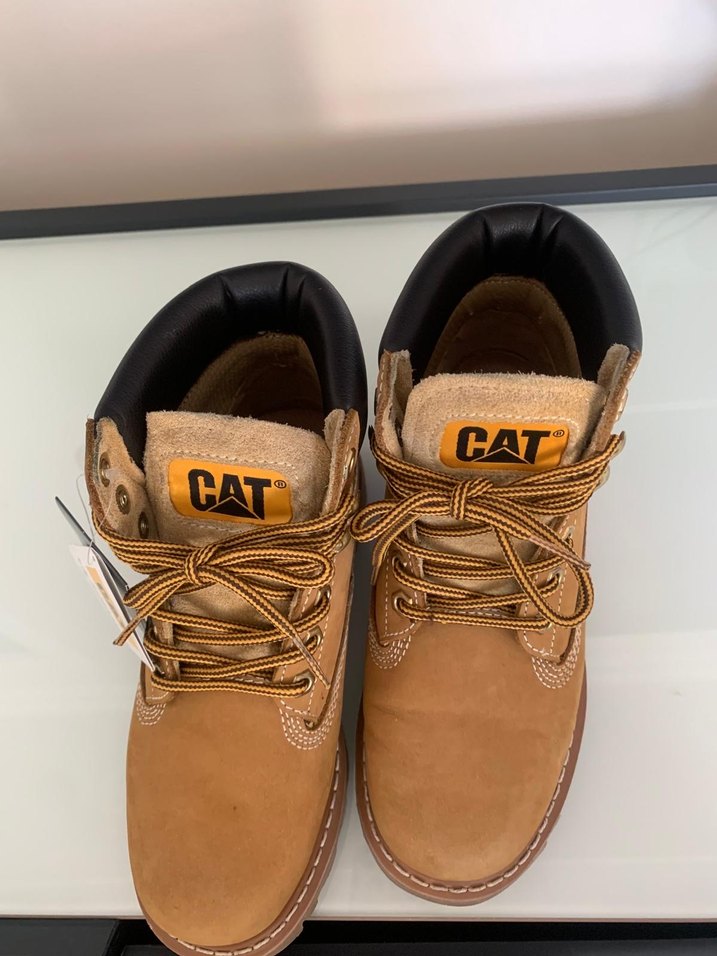 CAT TOSHI Kadın Süet Kahverengi Dolgu Topuk Bot - Görsel 4