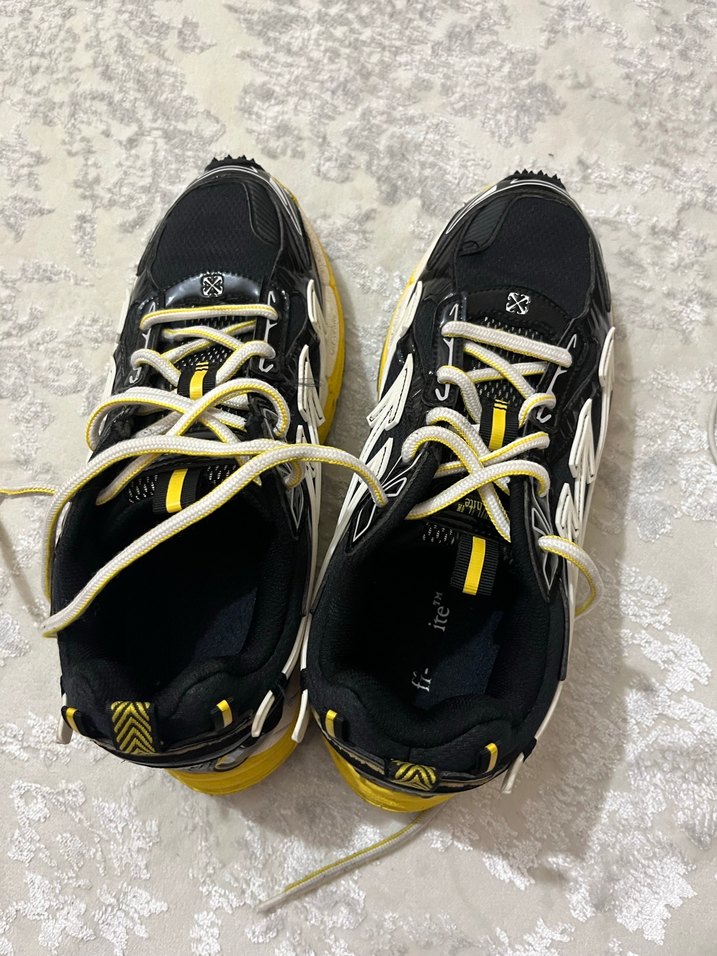 Sarı Detaylı Siyah Bağcıklı Spor Ayakkabı unisex - Görsel 5