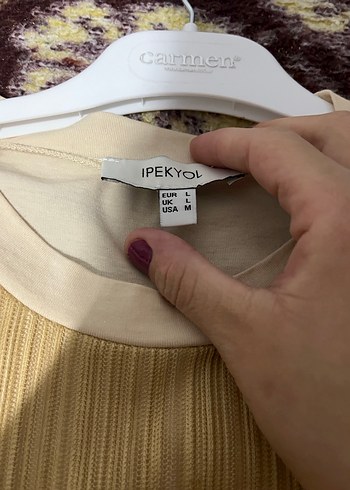 ipekyol Dantel Detaylı Kahverengi Kadın Tişört