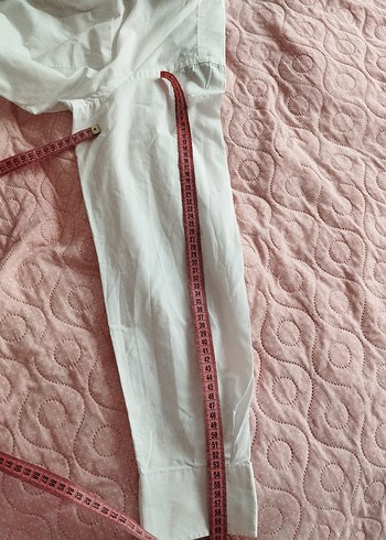 Uzun Kollu Beyaz Keten Gömlek - Görsel 5