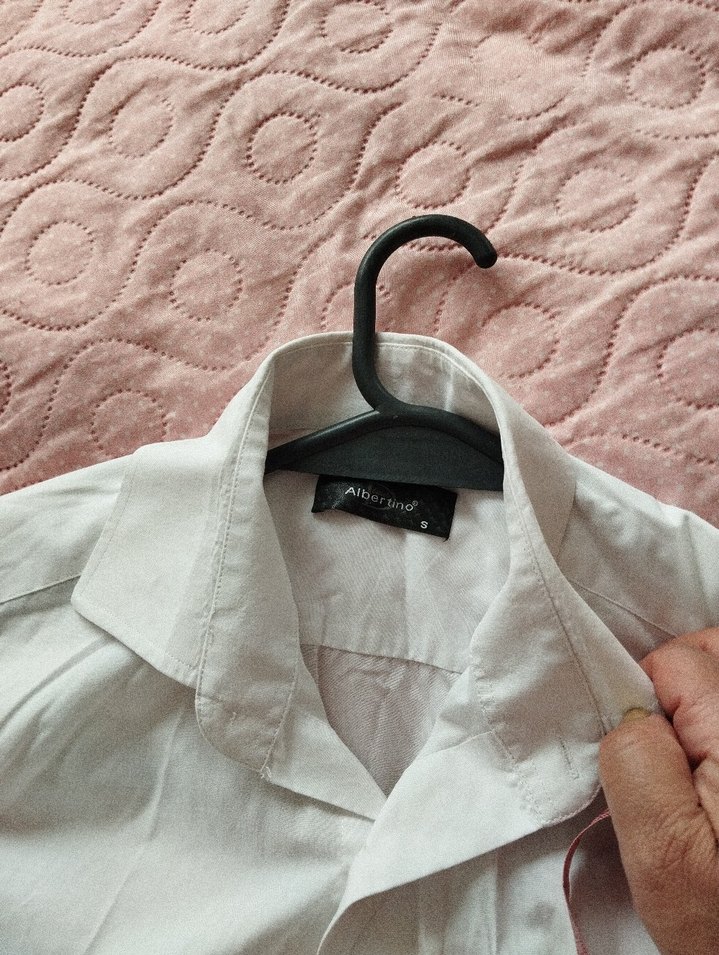 Uzun Kollu Beyaz Keten Gömlek - Görsel 4