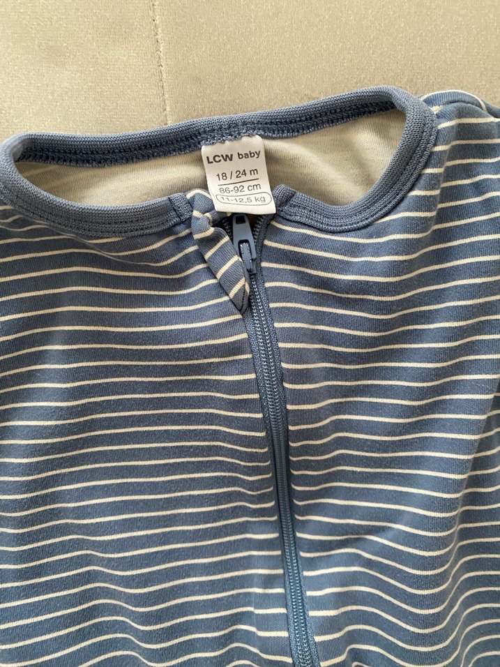 Uzun Kollu Mavi Bebek Body ve tulum - Görsel 2