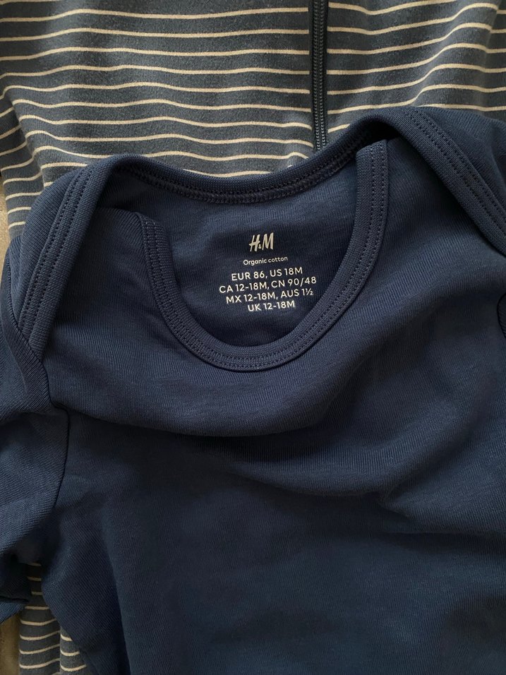 Uzun Kollu Mavi Bebek Body ve tulum - Görsel 3