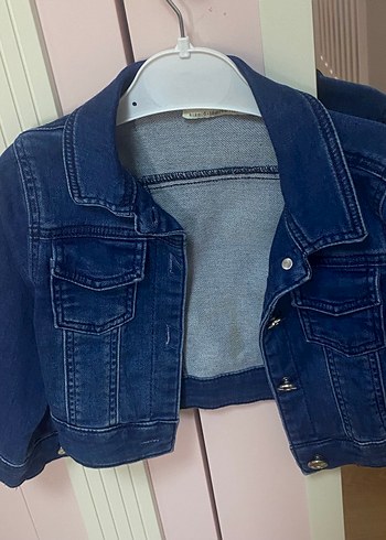 Panço Koyu Mavi Kisa Denim Ceket