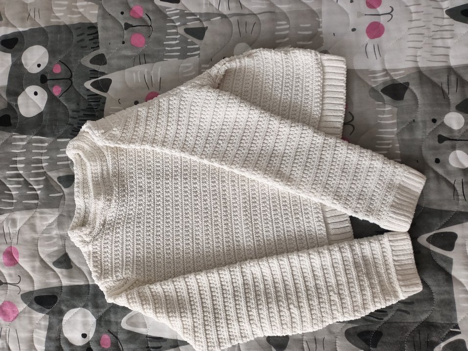 Beyaz Örgü Kadın Boğazlı Kazak - Görsel 3