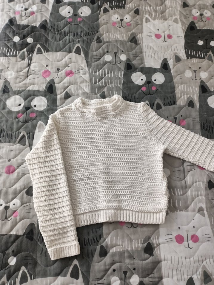 Beyaz Örgü Kadın Boğazlı Kazak - Görsel 2