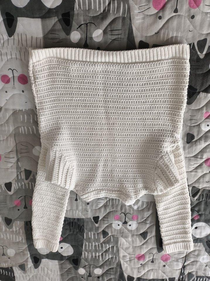 Beyaz Örgü Kadın Boğazlı Kazak - Görsel 5