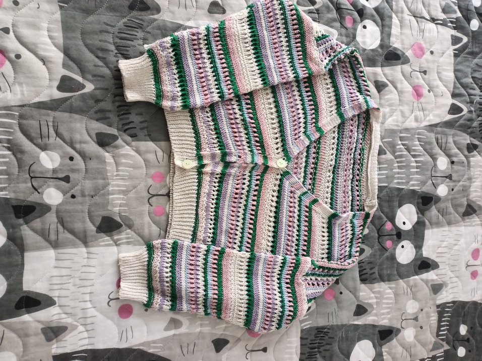 Bohem Çok Renkli Örgü Hırka - Görsel 5