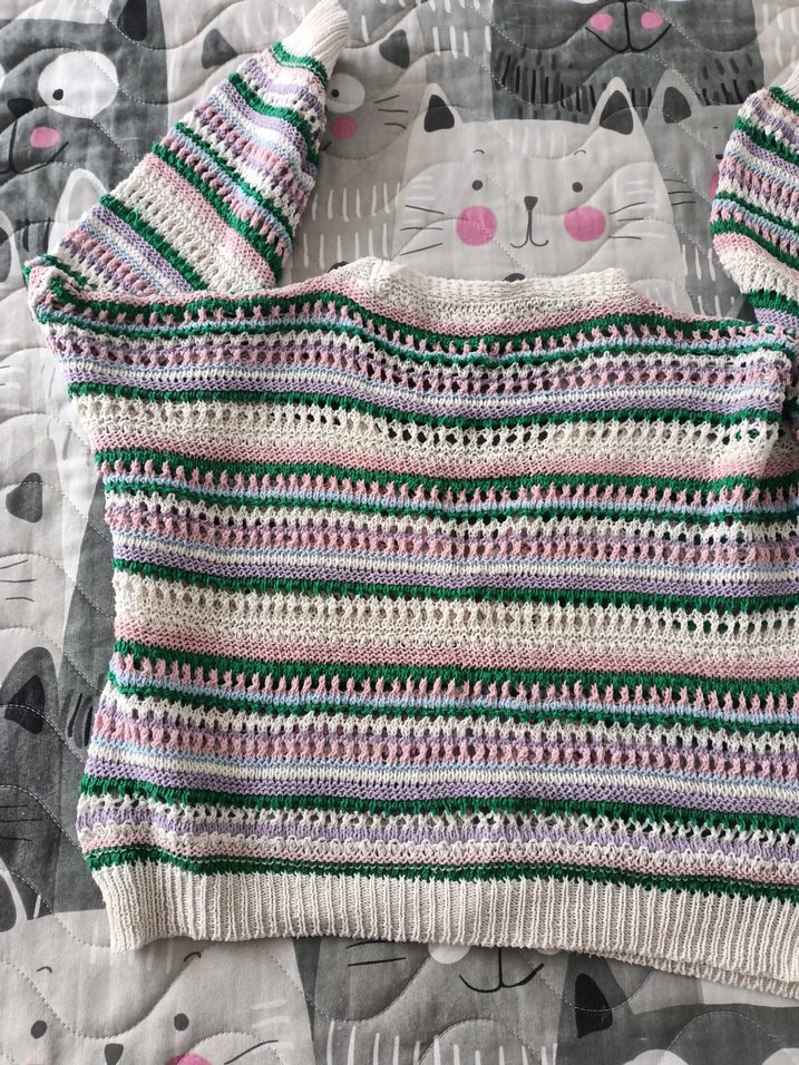 Bohem Çok Renkli Örgü Hırka - Görsel 4