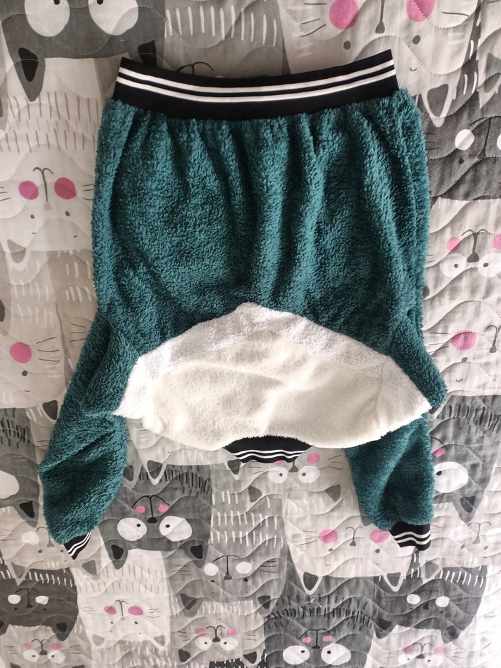 Turkuaz Gri Peluş Detaylı Kadın Ceket - Görsel 4