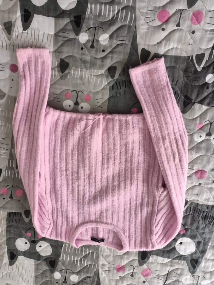 Pembe Fitilli Triko Kadın Kazak - Görsel 3