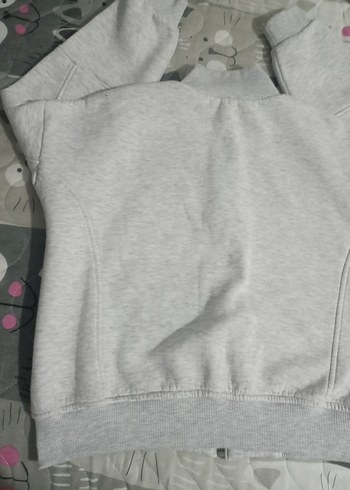 Gri Fermuarlı Kadın Sweatshirt - Görsel 5