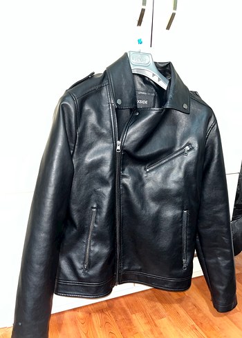 Siyah Deri Erkek Ceket - Görsel 6