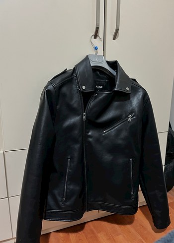 Siyah Deri Erkek Ceket - Görsel 2