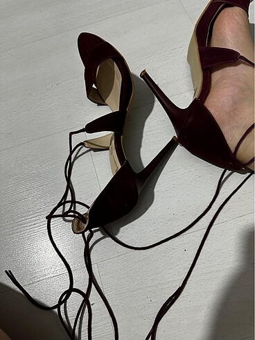 37 Beden bordo Renk 37 bambi ayakkabı topuklu bordo