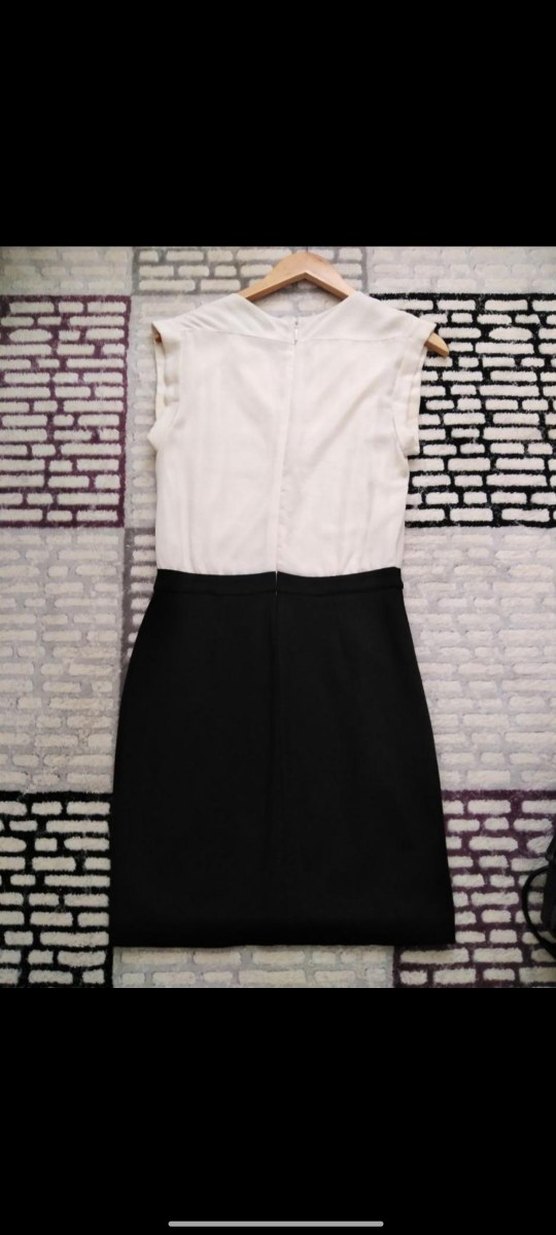 V Yaka Kemerli Midi Elbise - Görsel 2