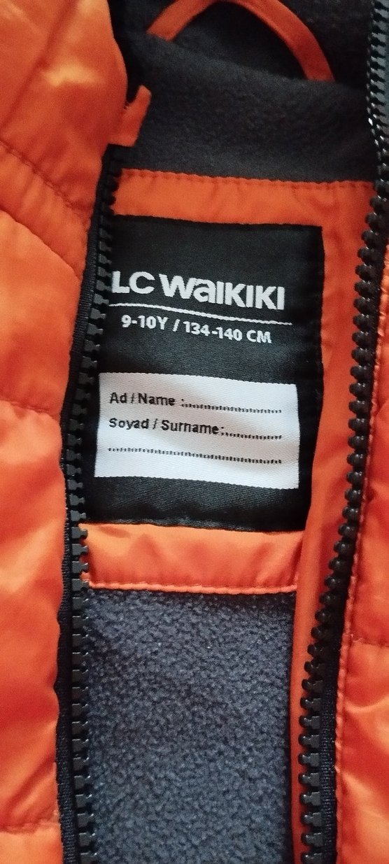 Turuncu Kapüşonlu Fermuarlı Kışlık erkek çocukMont - Görsel 2