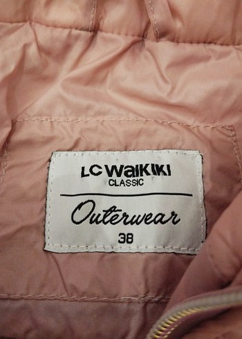 Pembe Mini Fermuarlı Kadın Mont - Görsel 3