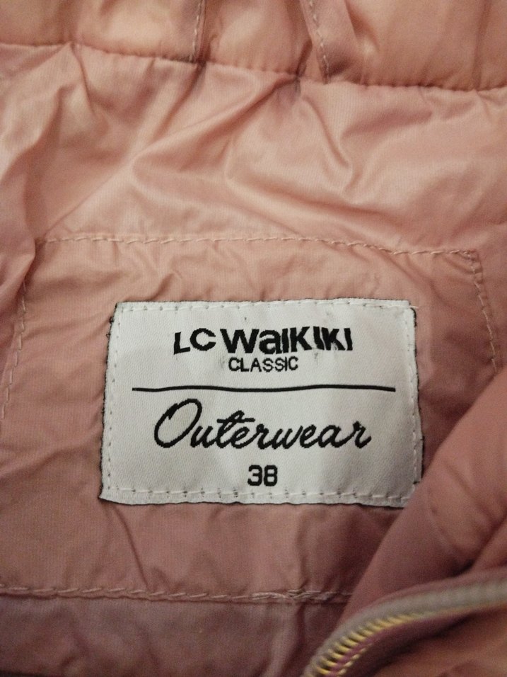 Pembe Mini Fermuarlı Kadın Mont - Görsel 3