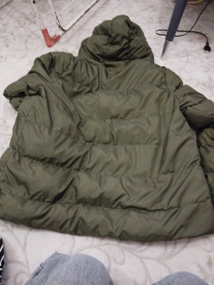 Kapüşonlu Fermuarlı Kadın Kışlık Mont - Görsel 2