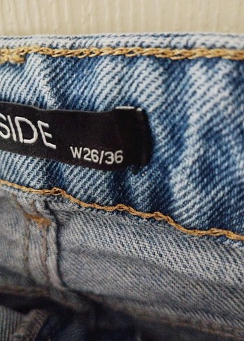 Kadın Gri Mavi Bol Kesim Midi Kot Pantolon - Görsel 3