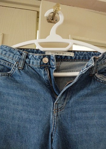 Kadın Mavi Bol Kesim Midi Kot Pantolon - Görsel 2