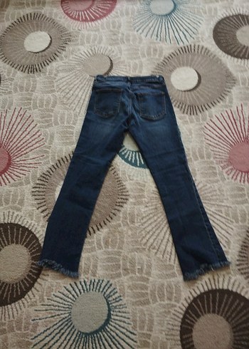 Bohem Tarzı Mavi Bol Kesim Kadın Kot Pantolon - Görsel 2