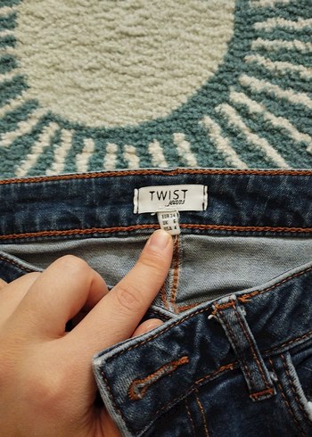 Bohem Tarzı Mavi Bol Kesim Kadın Kot Pantolon - Görsel 3