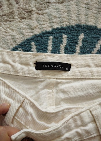 Beyaz Regular Fit Kadın Kot Pantolon - Görsel 5