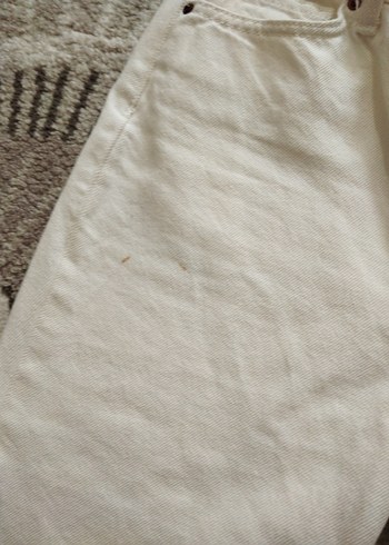 Beyaz Regular Fit Kadın Kot Pantolon - Görsel 3