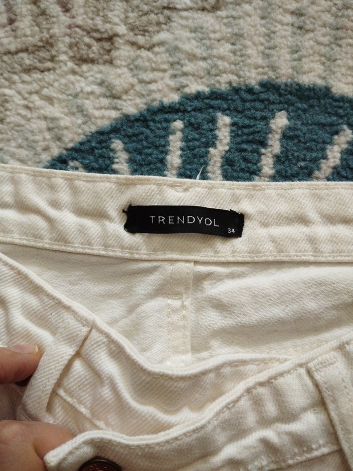 Beyaz Regular Fit Kadın Kot Pantolon - Görsel 5