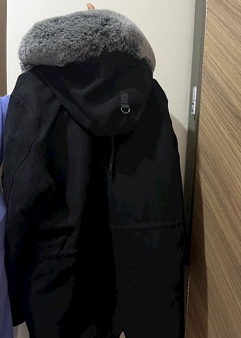 Gri Kürklü erkek Kışlık Mont - Görsel 3