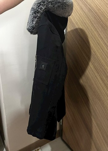 Gri Kürklü erkek Kışlık Mont - Görsel 4