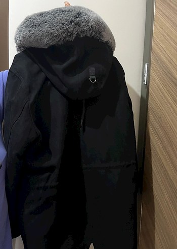 Gri Kürklü erkek Kışlık Mont - Görsel 5