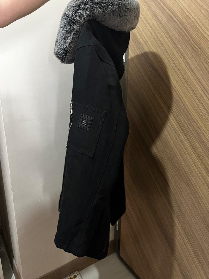 Gri Kürklü erkek Kışlık Mont - Görsel 4