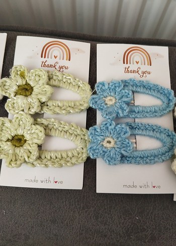 Renkli Nakışlı Dantel Çocuk Saç Tokaları - Görsel 3