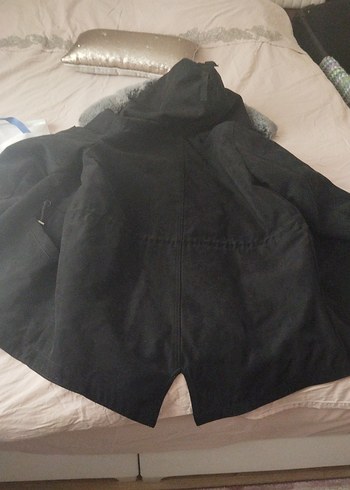 Siyah Gri Kürklü Rahat Kesim erkek mont - Görsel 5