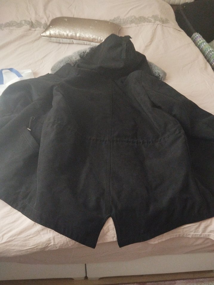 Siyah Gri Kürklü Rahat Kesim erkek mont - Görsel 5