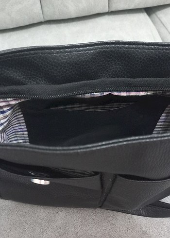 Siyah Deri Kadın Çanta - Görsel 5