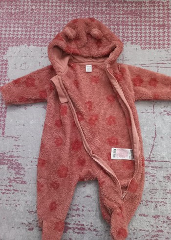 Pembe Kürklü Bebek Kız Tulumu - Görsel 2